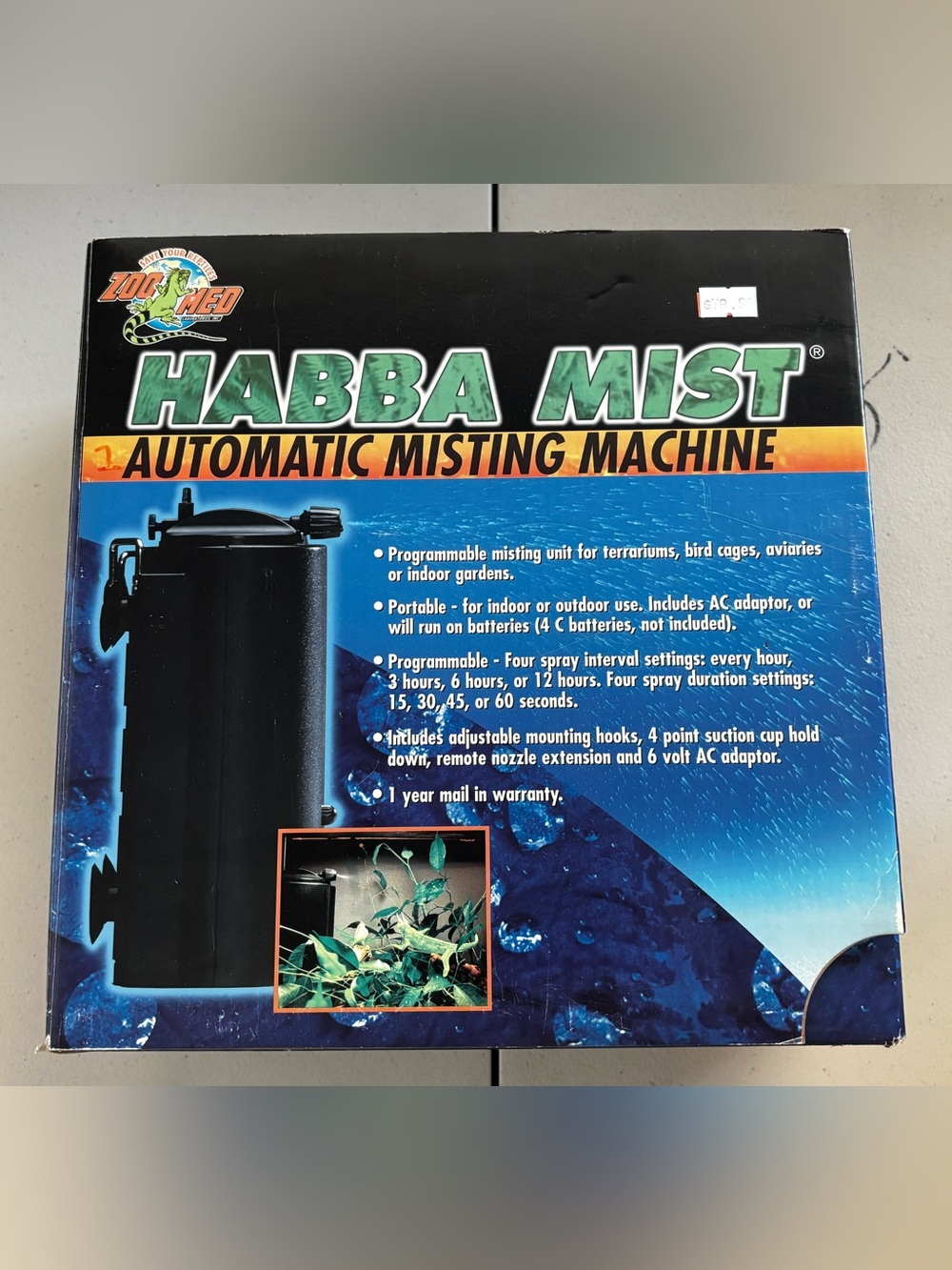 Zoo Med Habba Mist Automatic Misting Machine For Reptile Terrarium